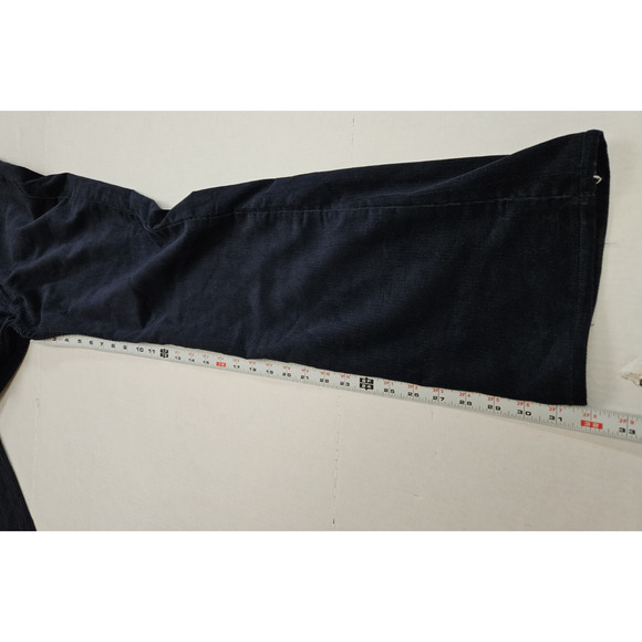 Vintage Wrangler Corduroy Pants Men's 32 X 31 Dark Blue Med Rise USA W Pockets - Picture 4 of 10